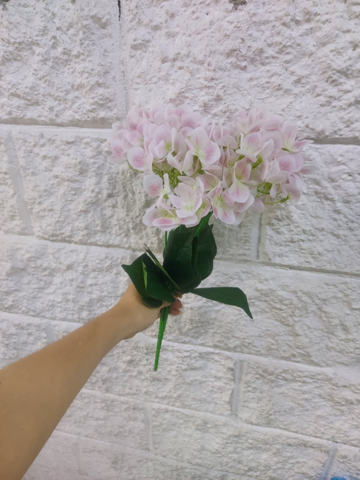 Ramo Hortensia Rosada Corta 46cm