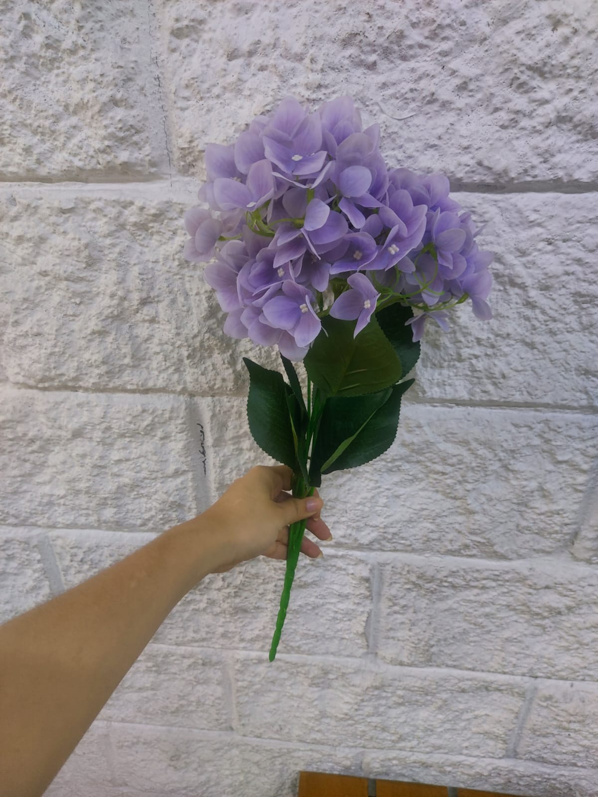 Ramo Hortensia Corta Lila 46cm