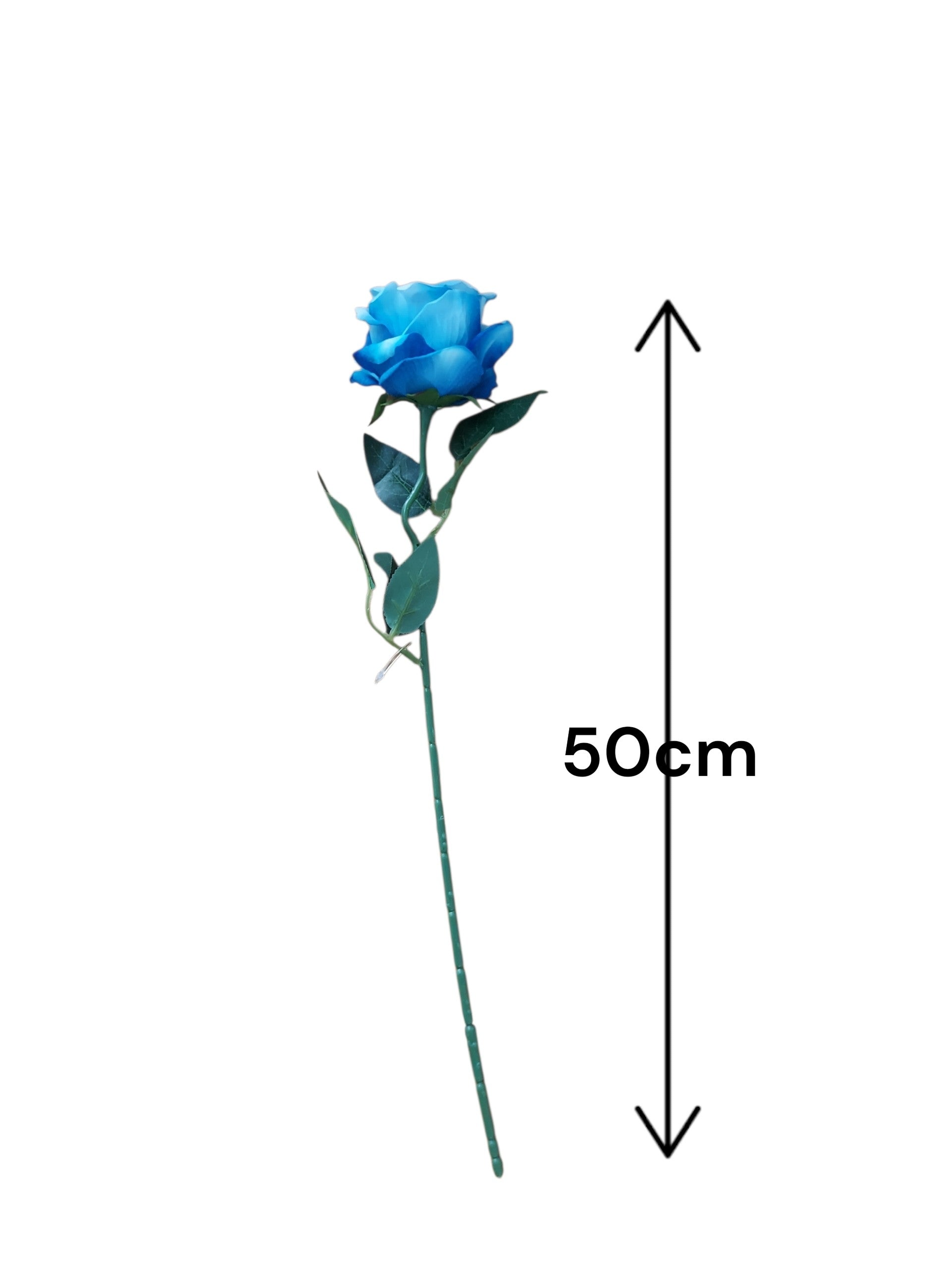 Rosa Super Realista Azul 50cm