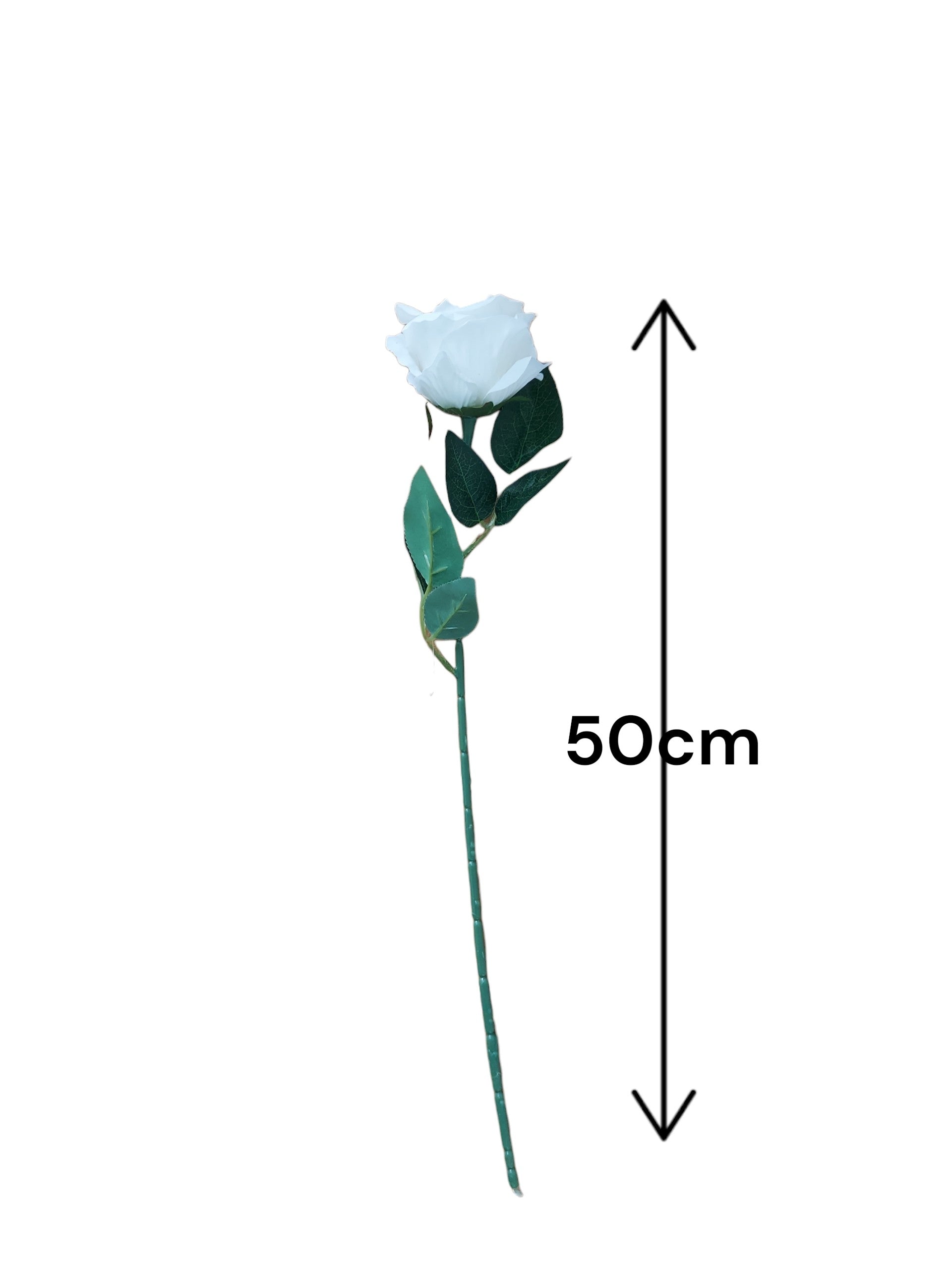 Rosa Super Realista Blanca 50cm