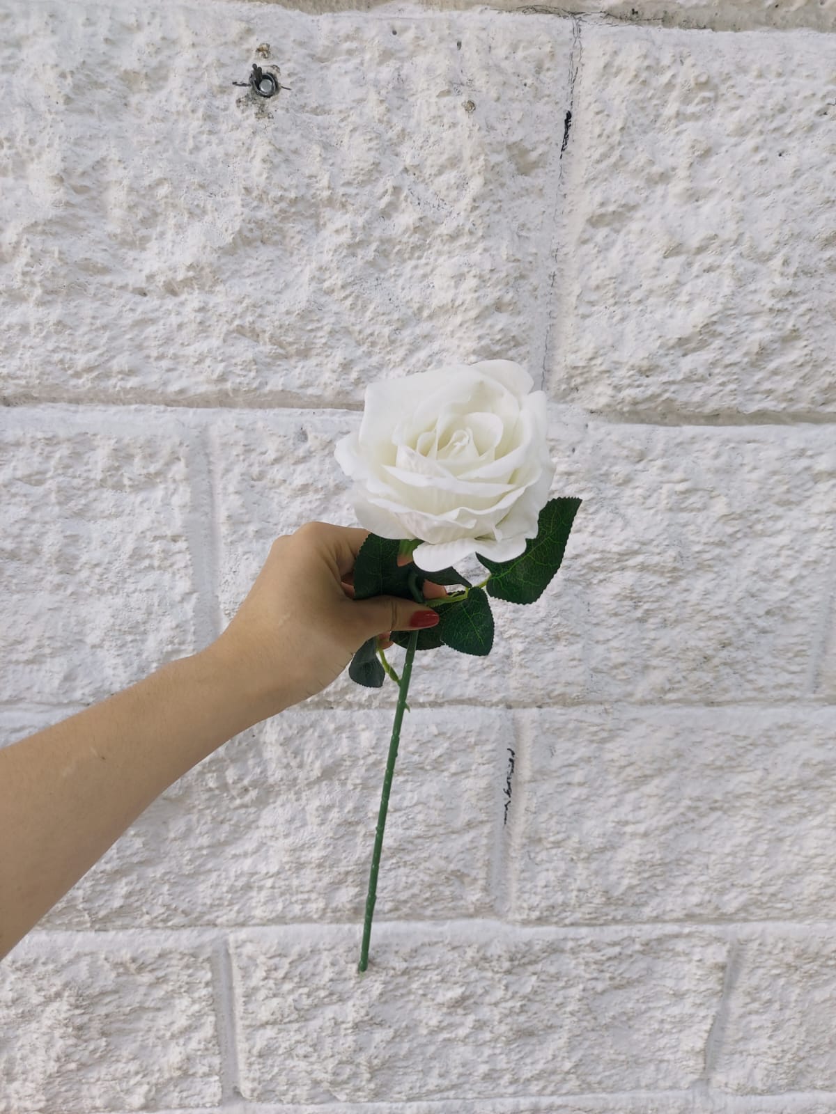 Rosa Super Realista Blanca 50cm