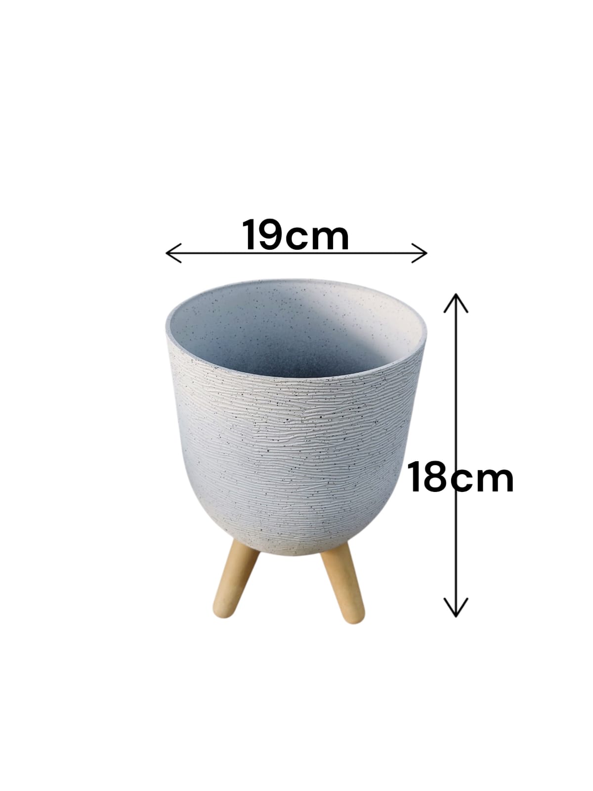 Matera Terracota con Patas Gris 18cm