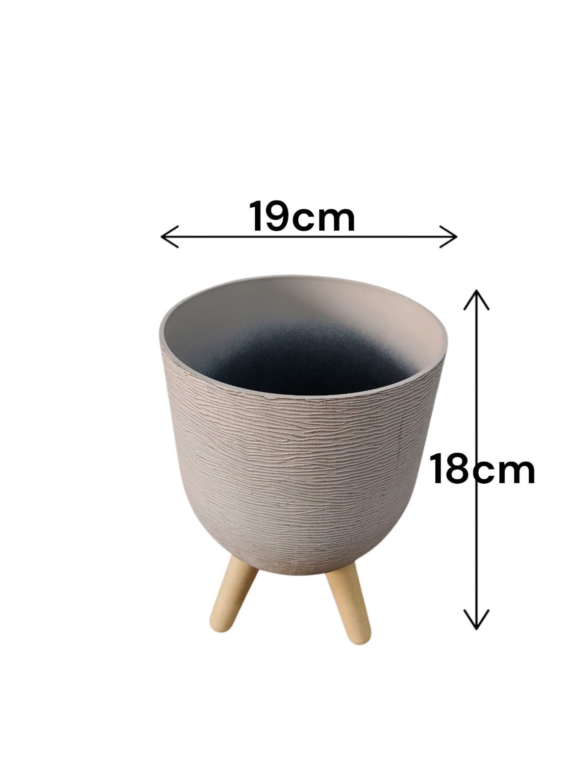 Matera Terracota con Patas Beige 18cm