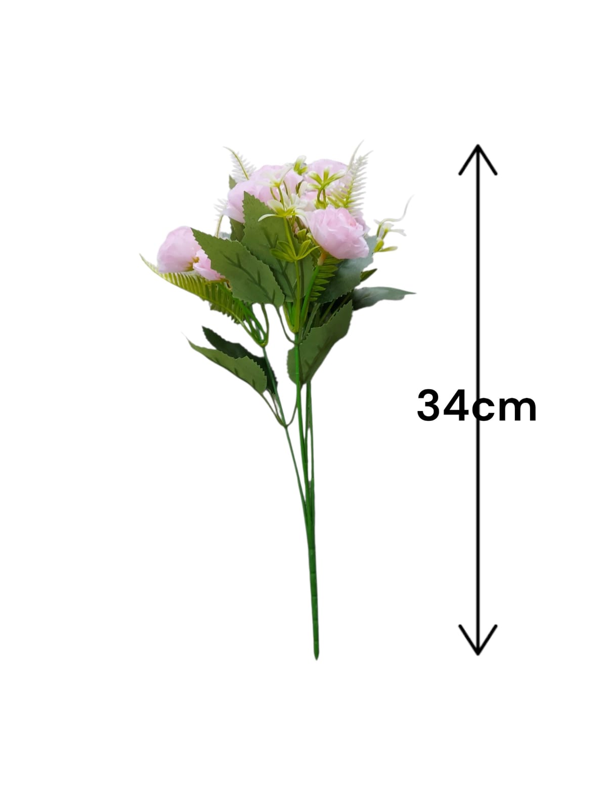 Ramo de Peonias Rosadas con Follaje 34cm