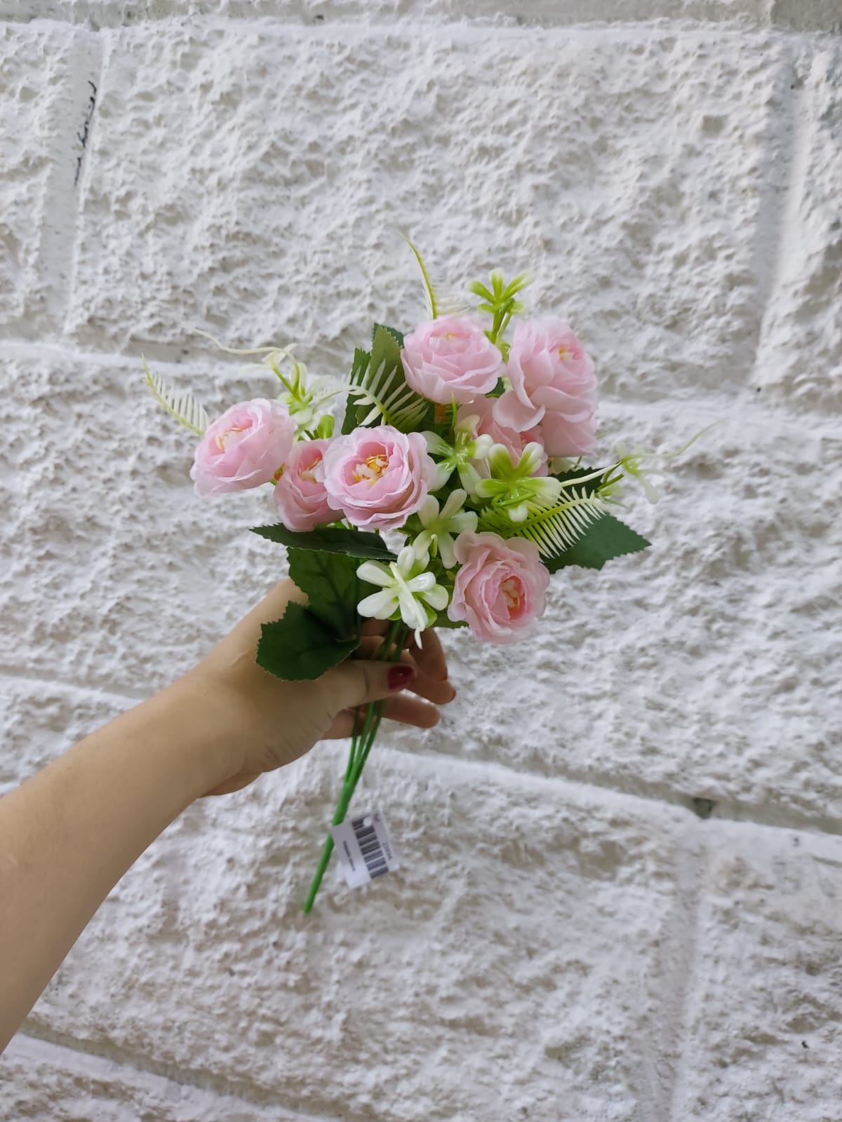 Ramo de Peonias Rosadas con Follaje 34cm
