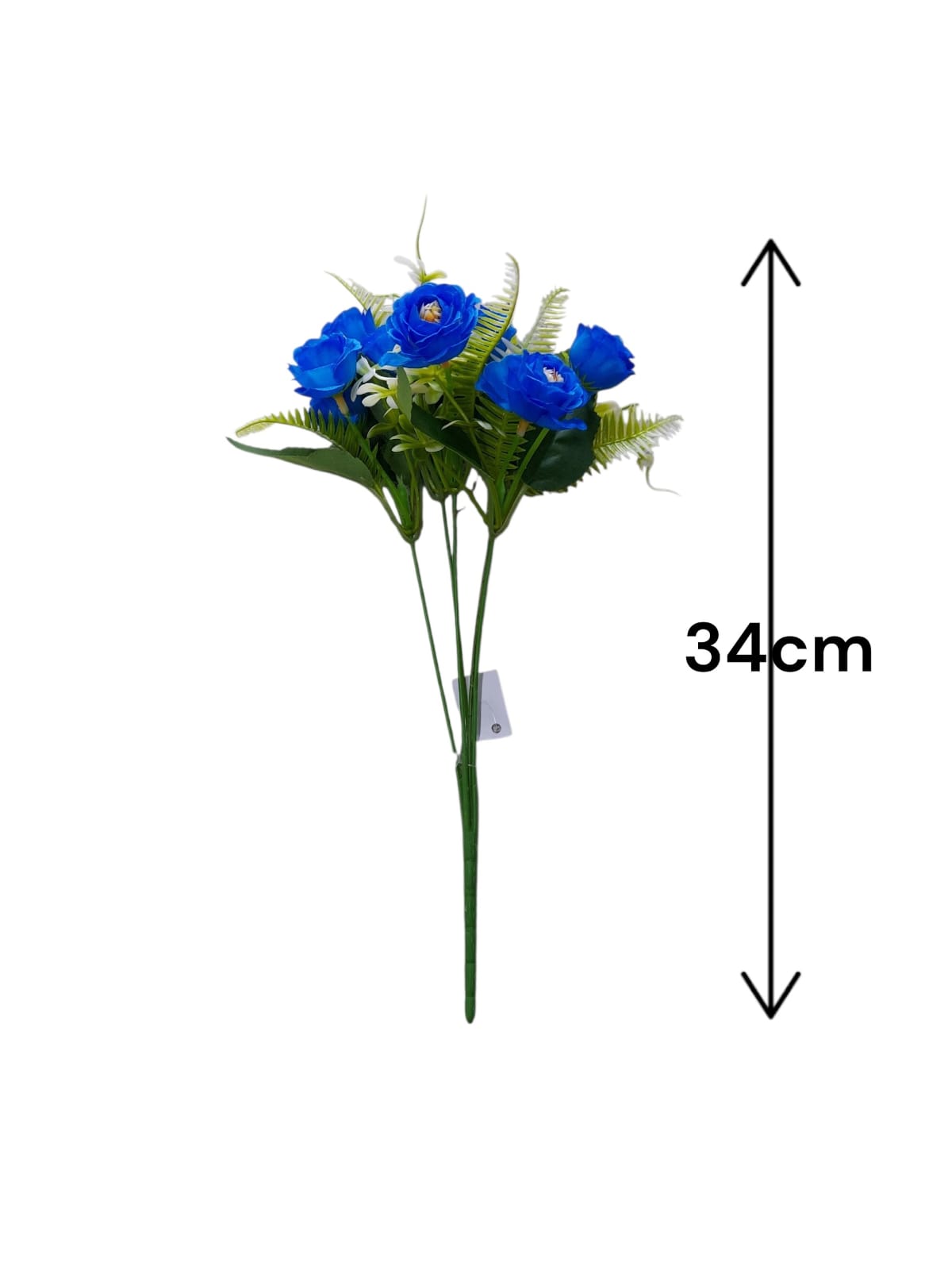 Ramo de Peonias Azules con Follaje 34cm