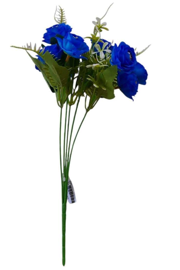 Ramo de Peonias Azules con Follaje 34cm