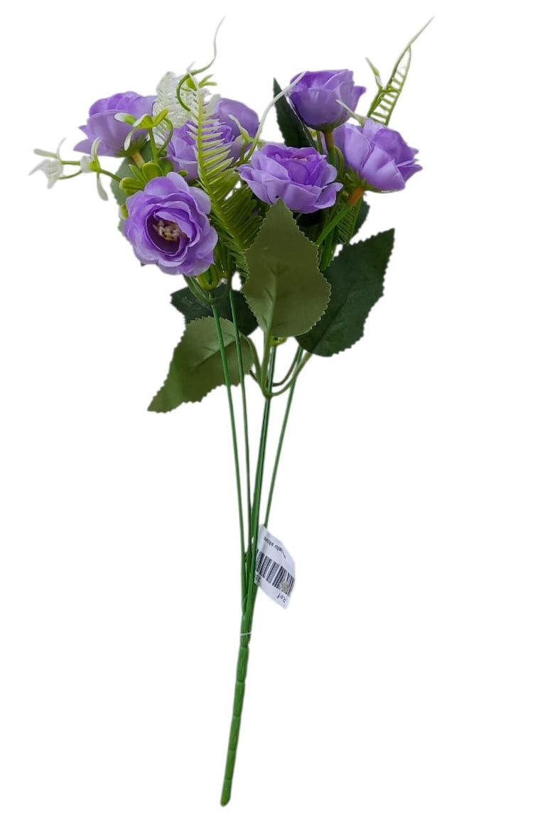 Ramo de Peonias Lila con Follaje 34cm