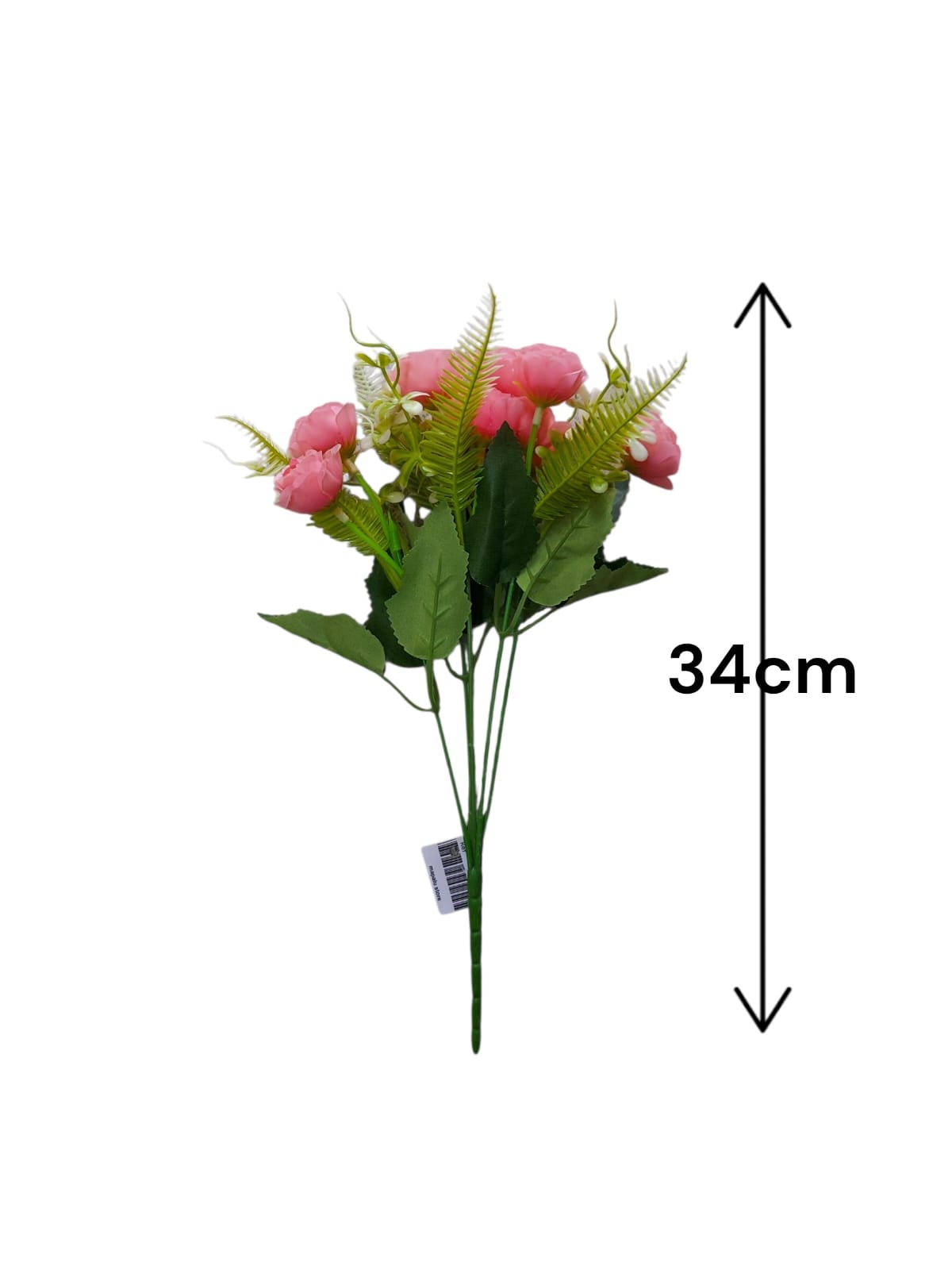 Ramo de Peonias Rosa con Follaje 34cm