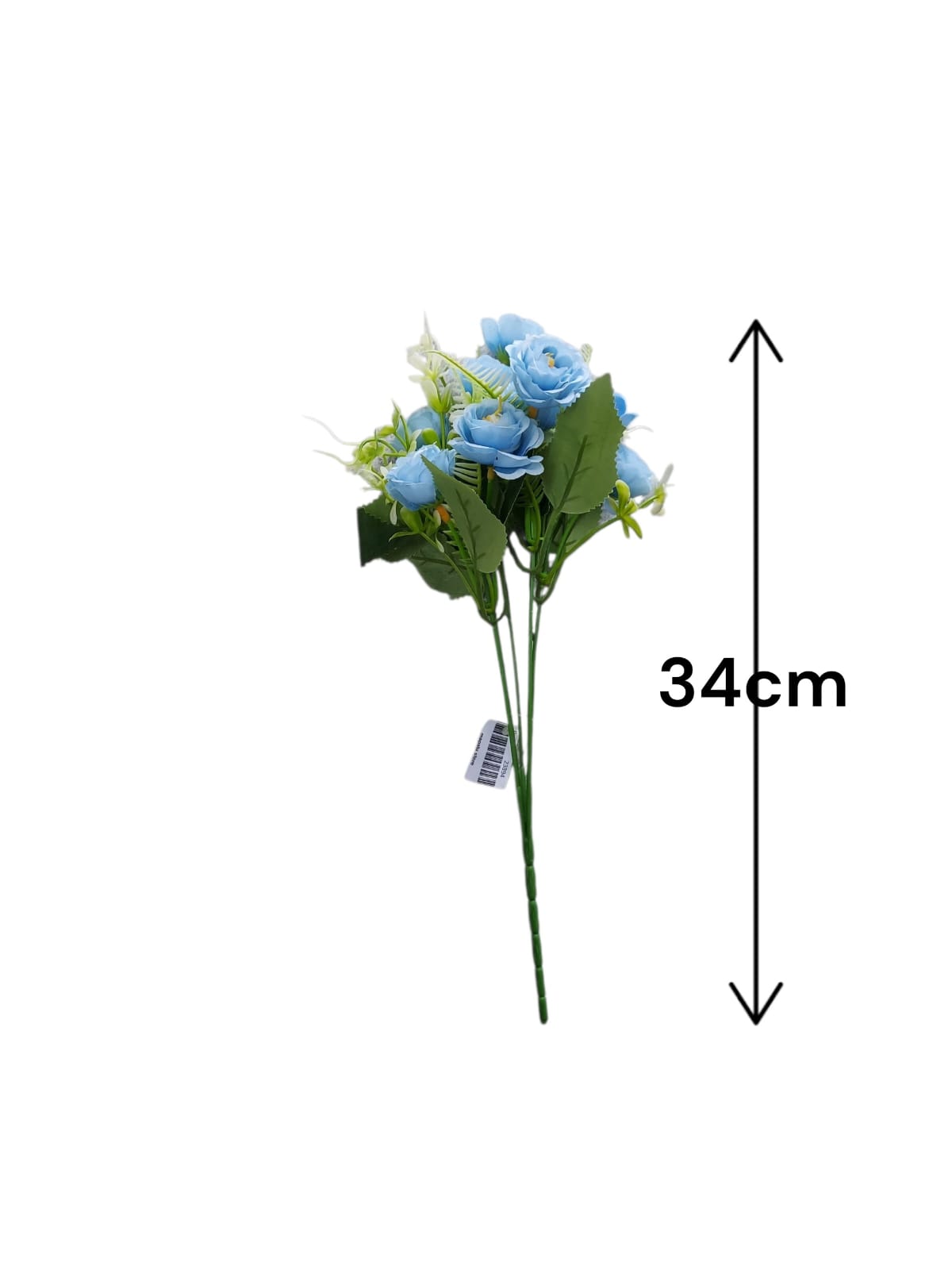 Ramo de Peonias Celeste con Follaje 34cm