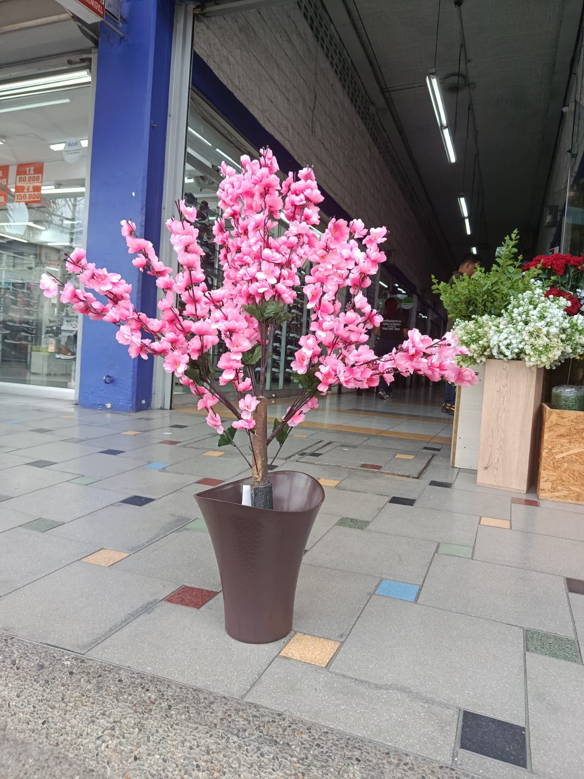 Árbol de Cerezo Pequeño Rosado Sencillo 92cm