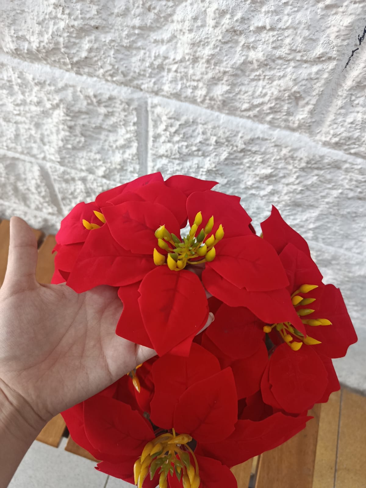 Planta Roja Artificial  Navideña 44cm