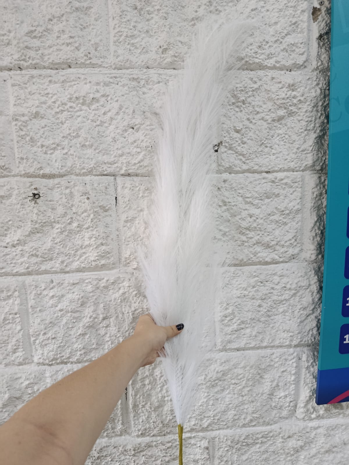 Pampa Artificial Mediana Blanca 1.20cm