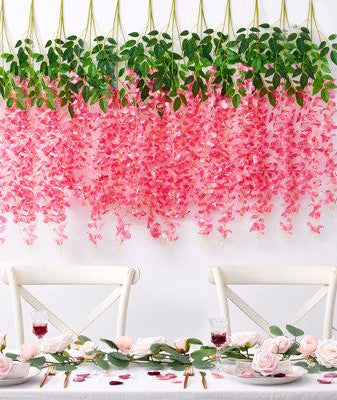 Docena de Glicina Wisteria Fucsia 80cm