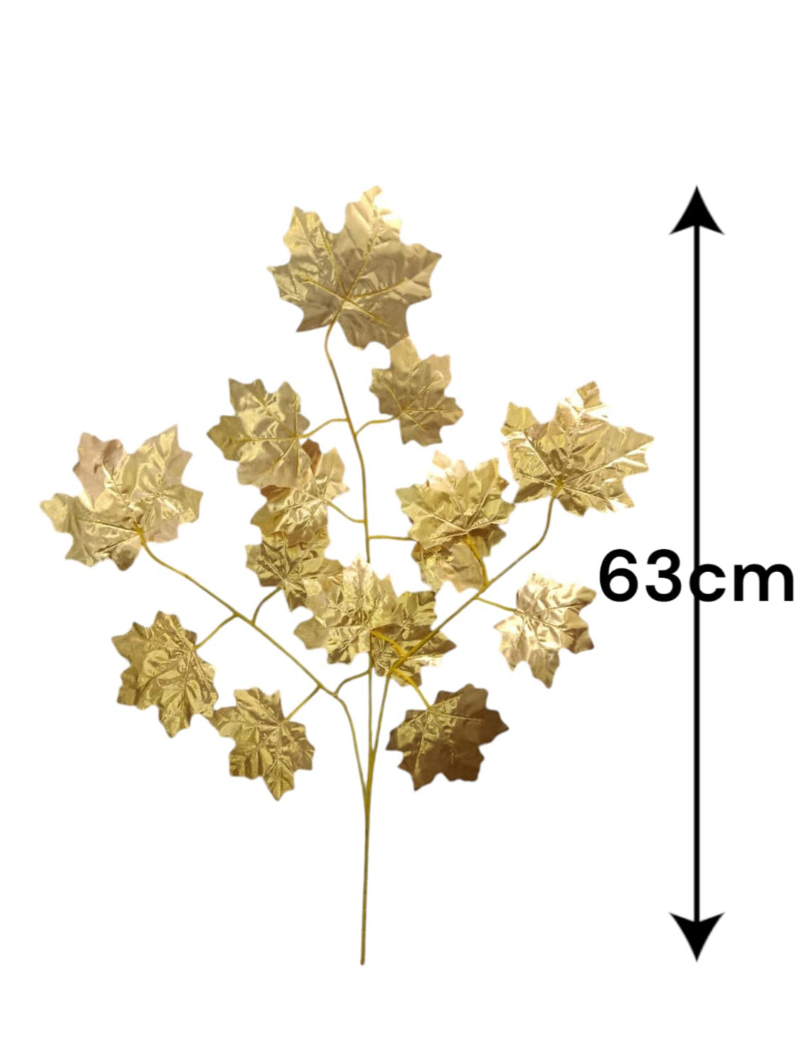 Rama Hojas de Otoño Dorada 63cm