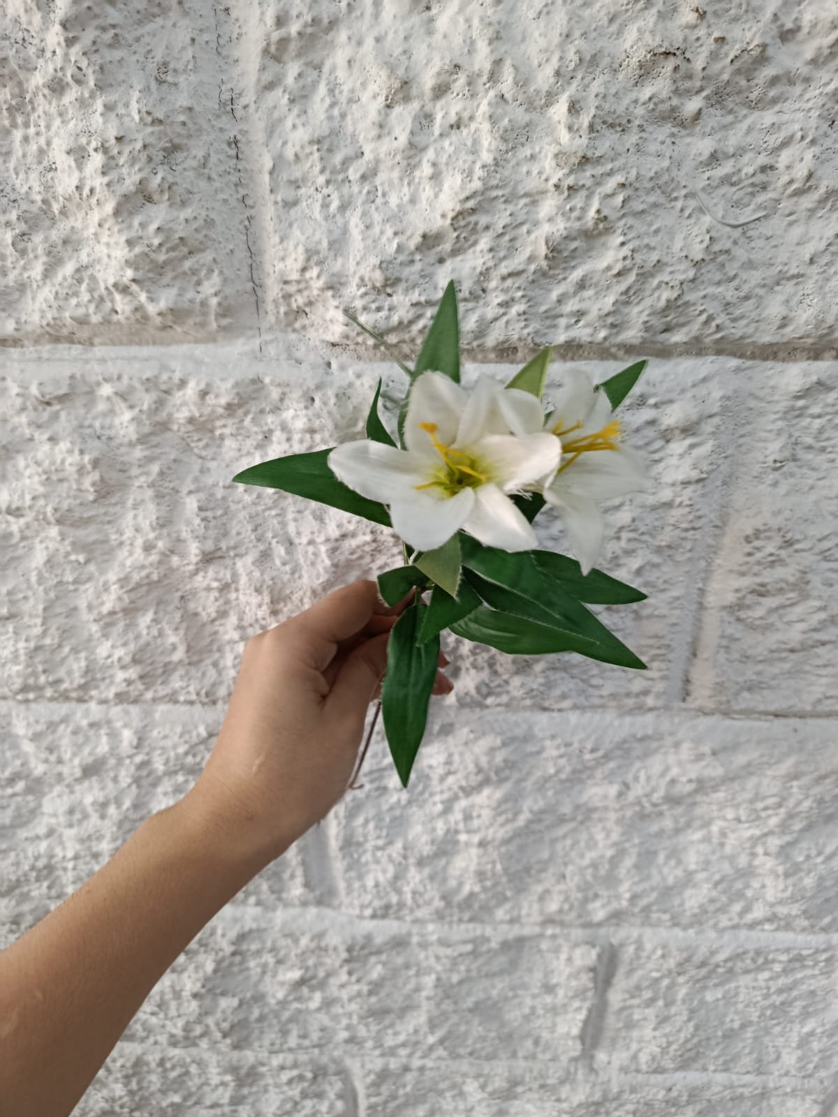 Flor Lirio de Pascua x2 Artificial 30cm