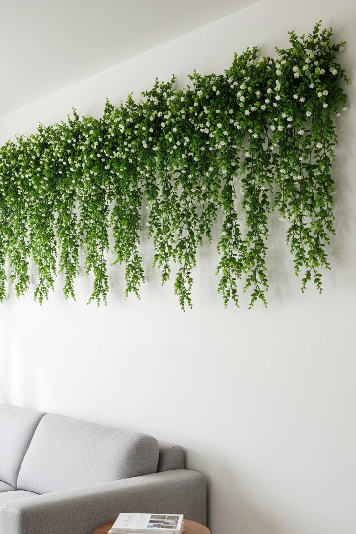 Colgante Florecitas Blanca 70cm