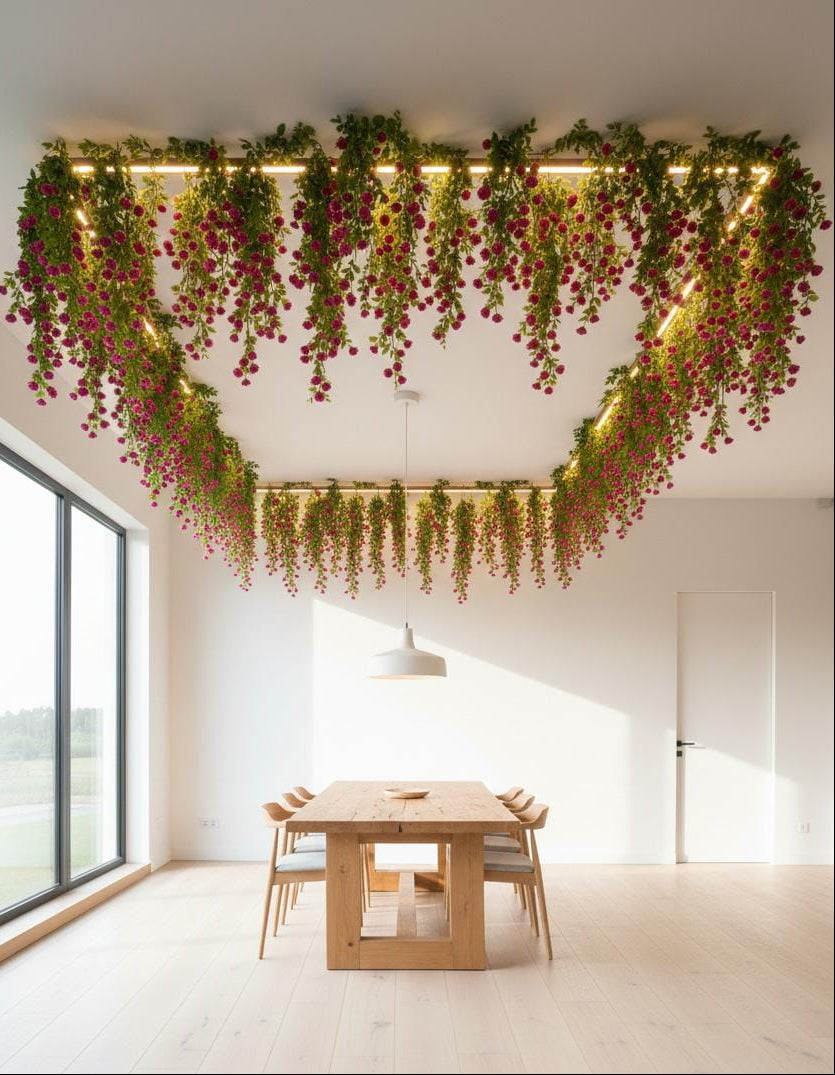 Colgante Florecitas Fucsia 70cm