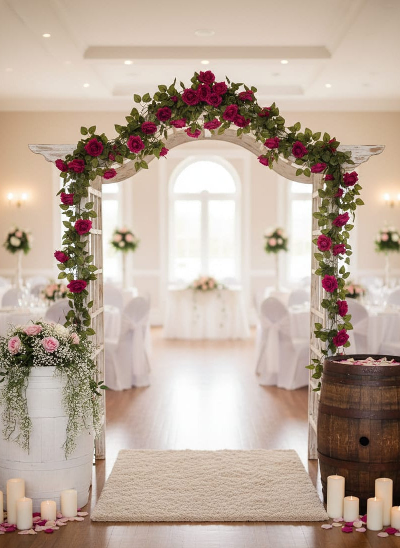 Tira Enredadera con Rosa Fucsia 2.10mts