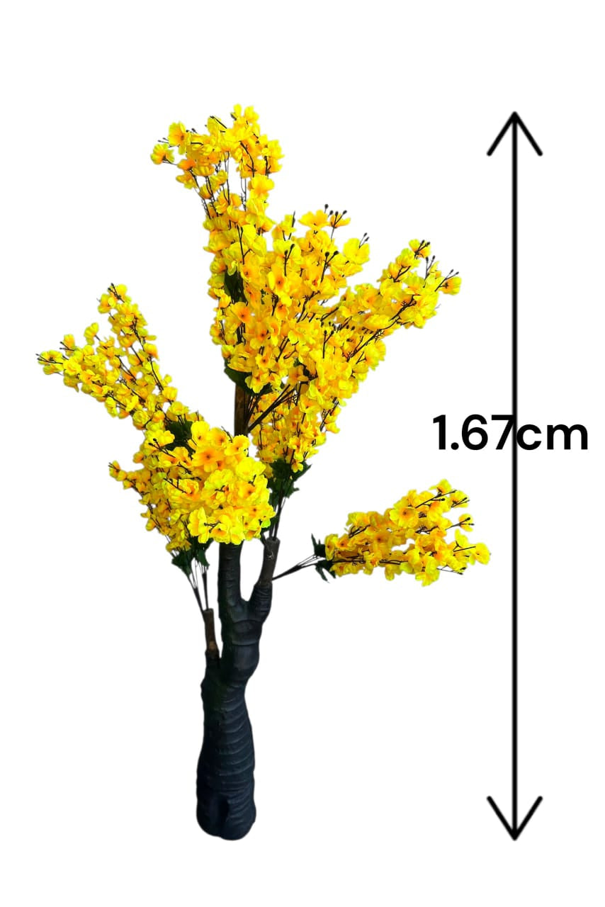 Árbol de Cerezo Mediano Amarillo Artificial 1.67mts