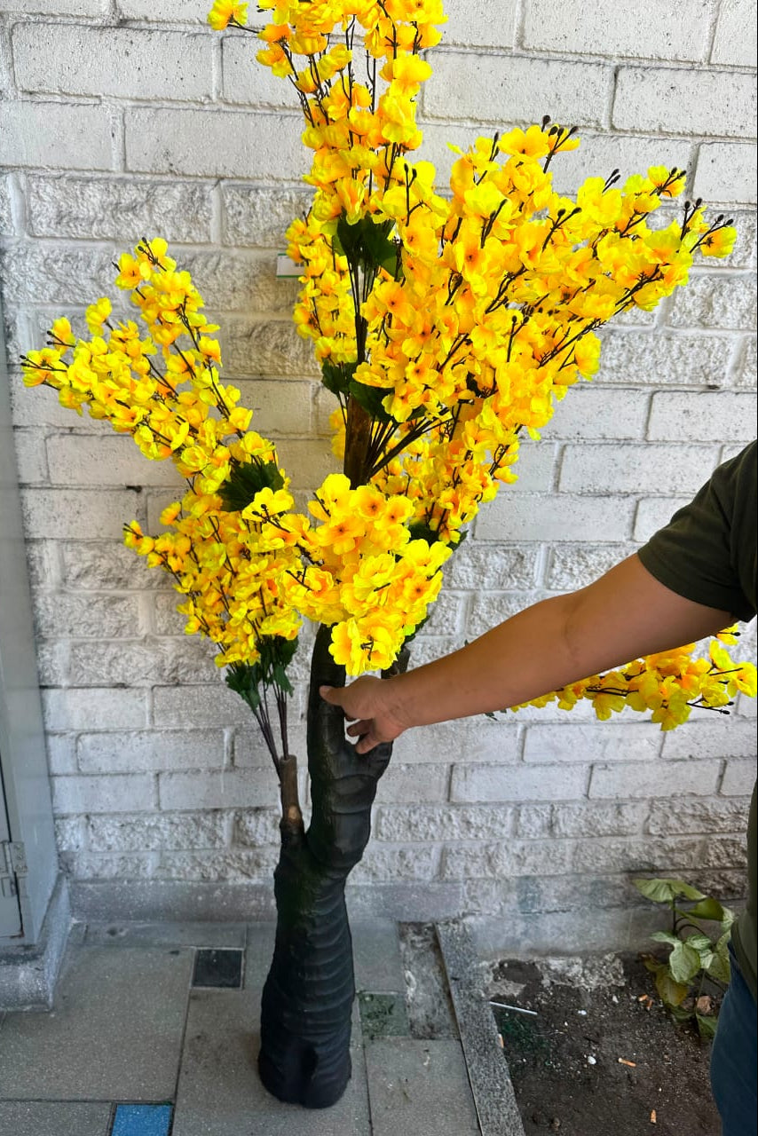 Árbol de Cerezo Mediano Amarillo Artificial 1.67mts