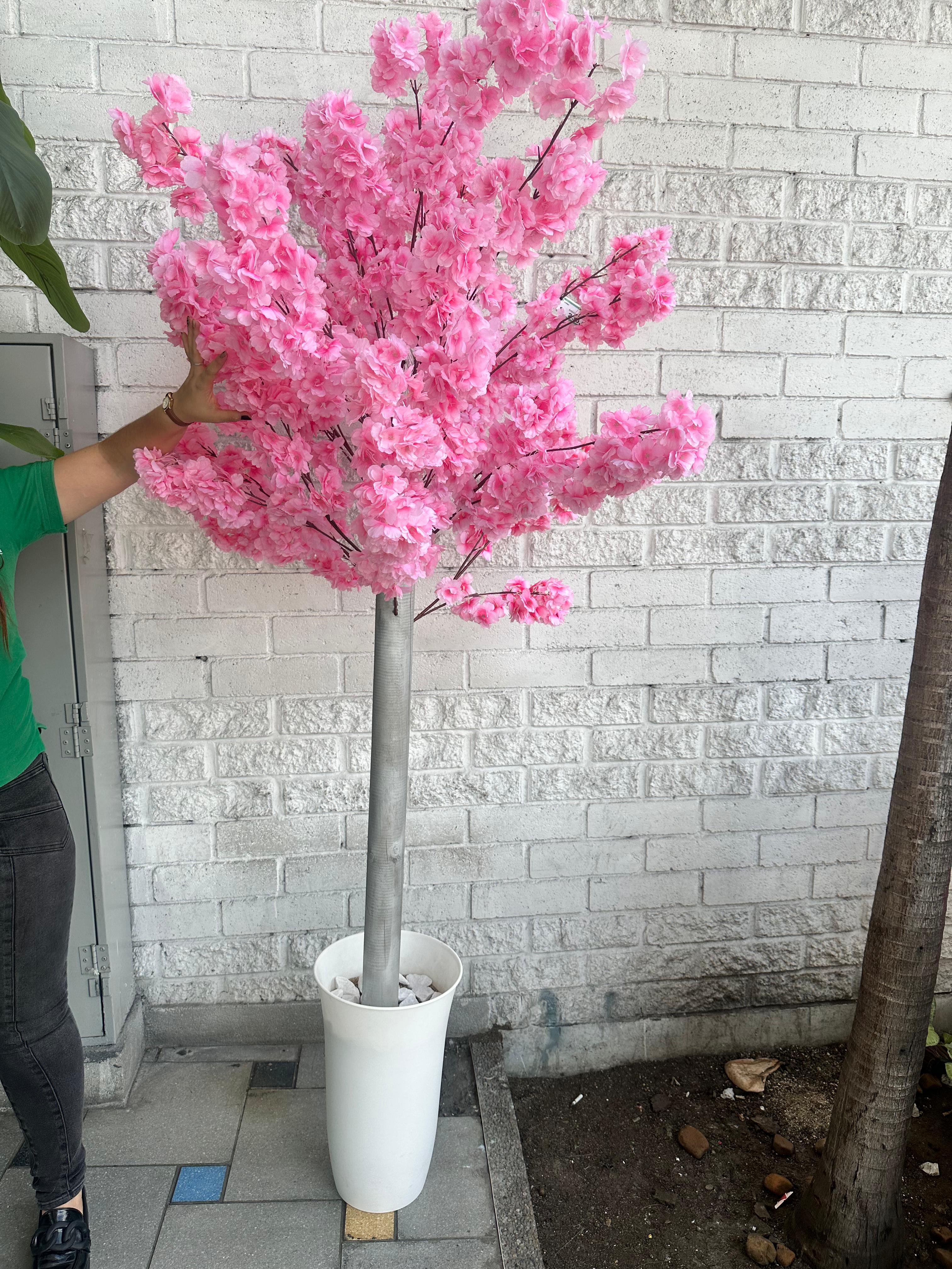 Arbol de Cerezo Artificial rosado 2 metros de Artura (Sin Matera)