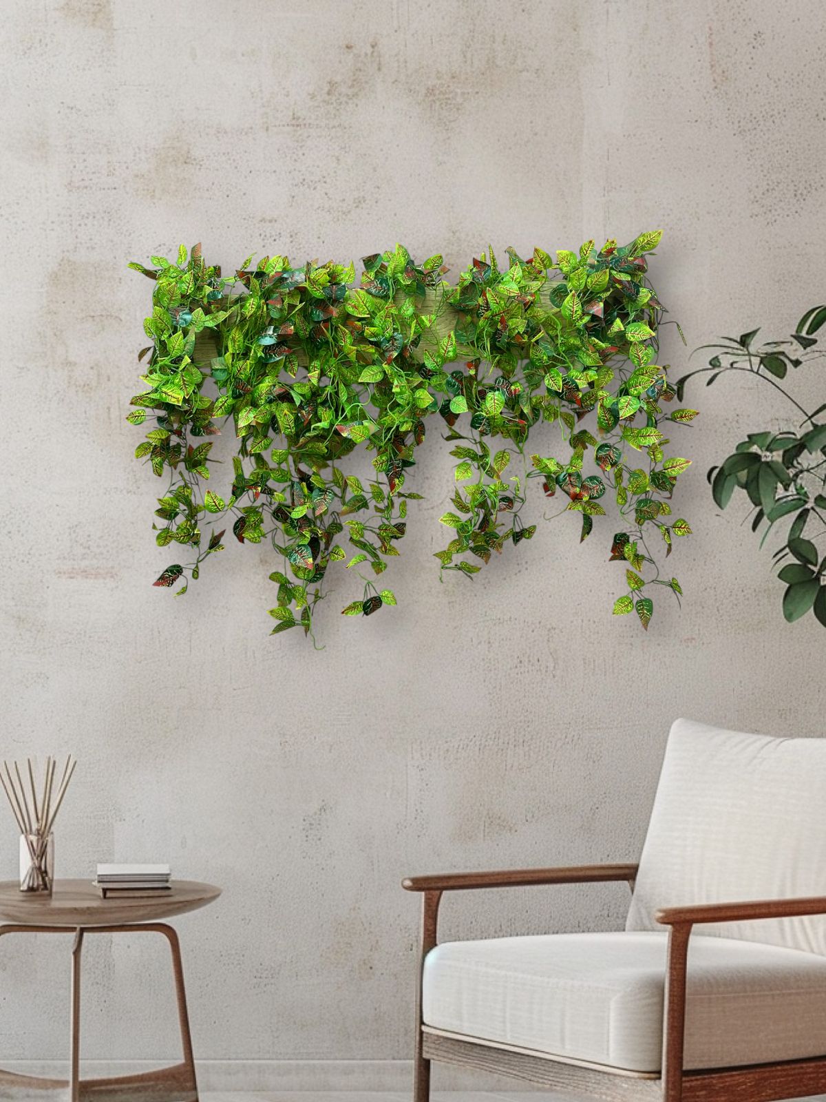 Enredadera Decorativa Artificial Croton Colorida  100cm