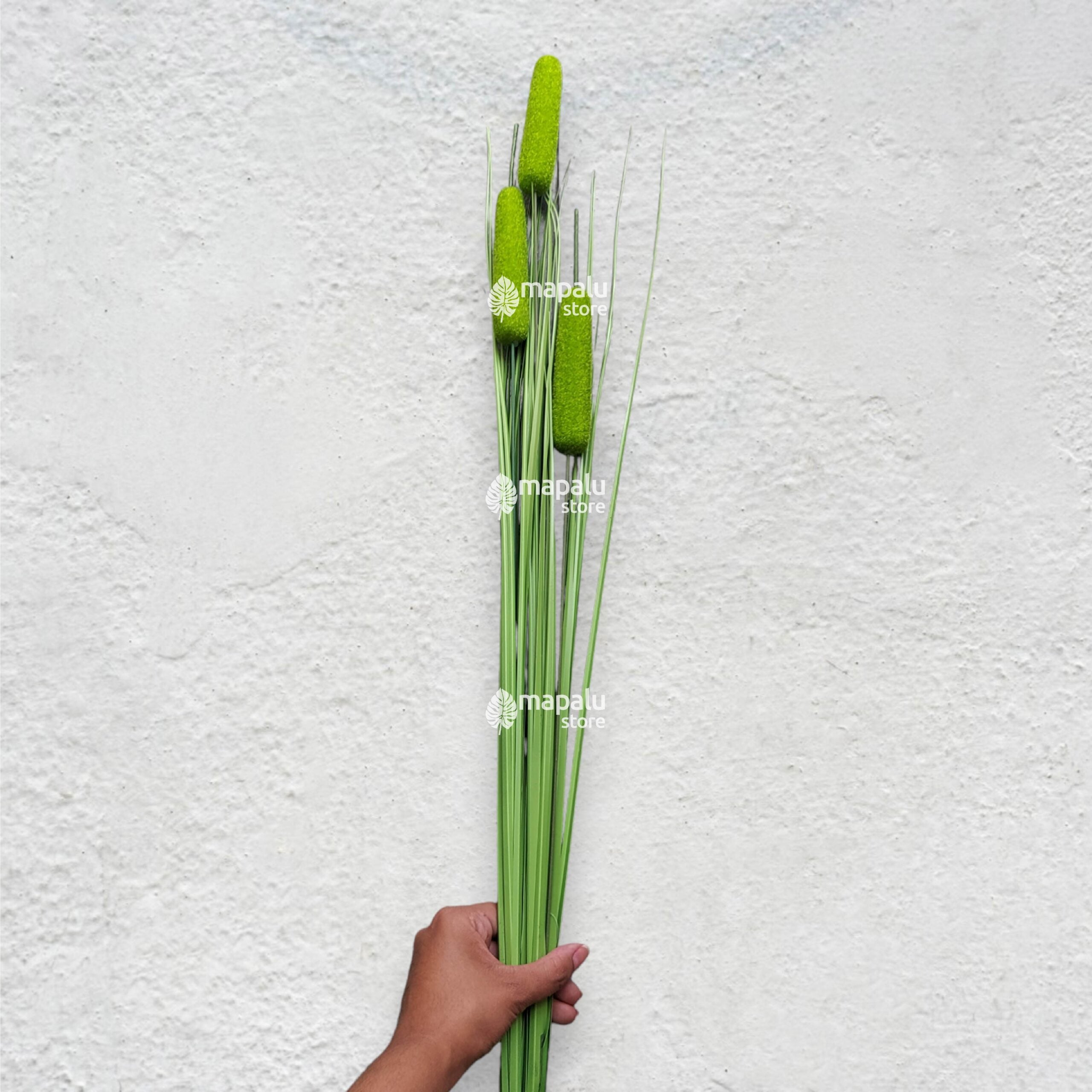 Espiga Typha angustifolia artificial Verde 1,18mt