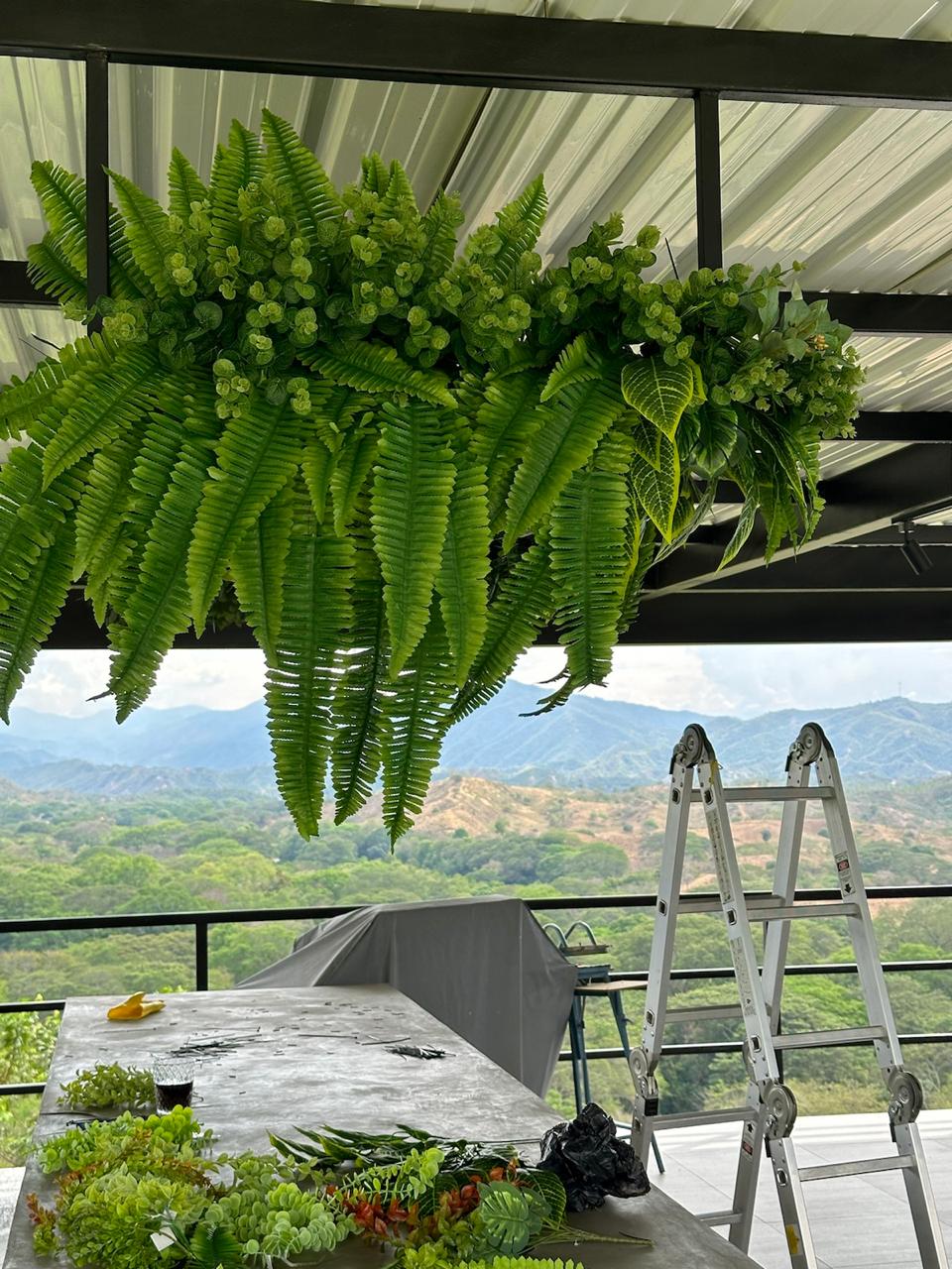 Helecho Decorativo Artificial Premiun Hojas Largas