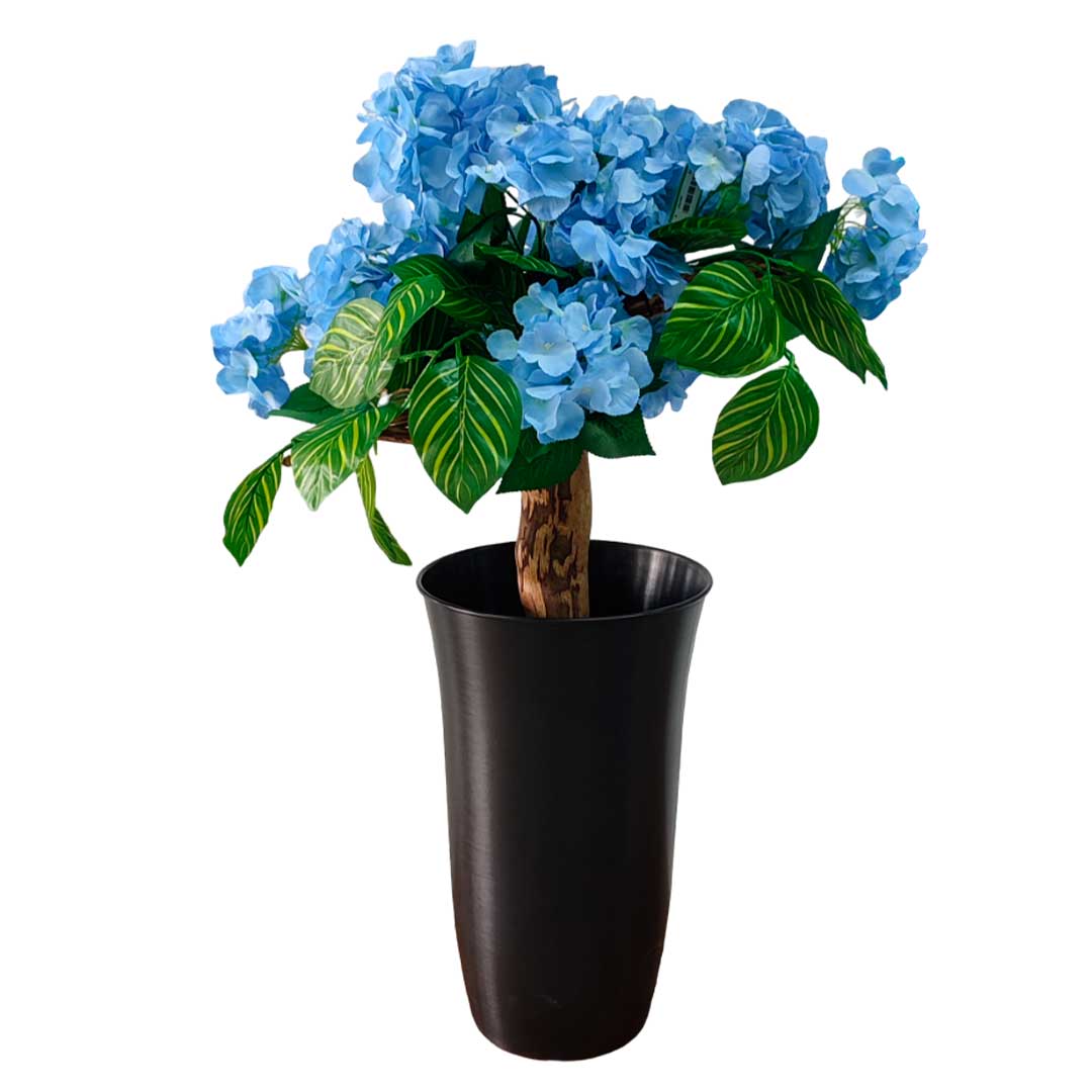 troco con Hortensias ia azul 93,3cm + matera