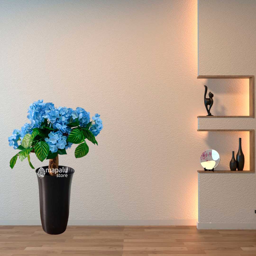 troco con Hortensias ia azul 93,3cm + matera