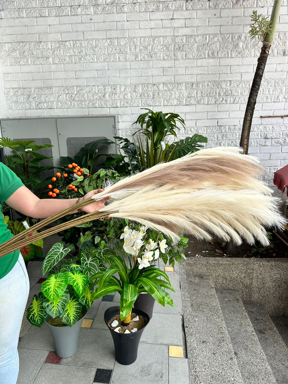 Espiga Pampa decorativa artificial Grande 145cm