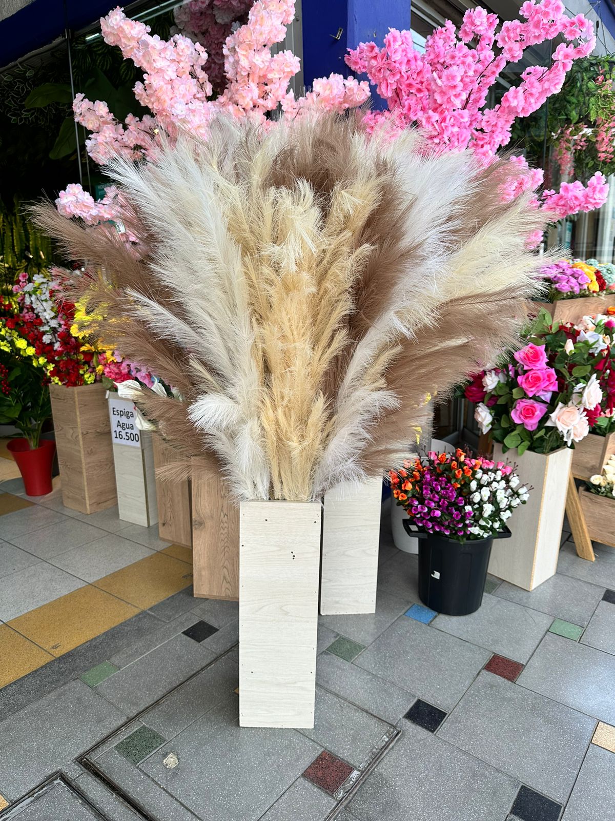 Espiga Pampa decorativa artificial Grande 145cm